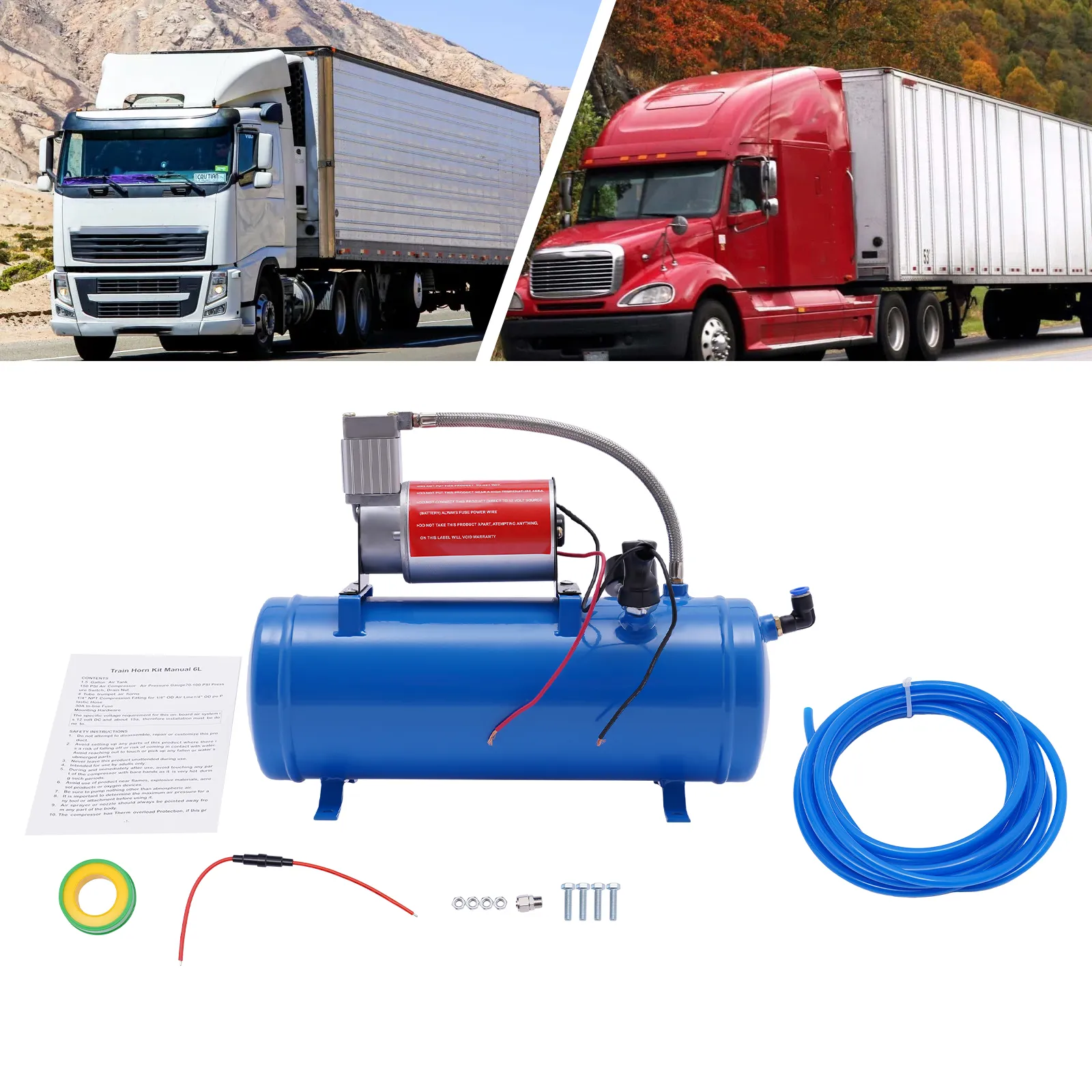 178DB Super Loud Single Trumpet Air Horn 12V Compressor Kit Car Train Truck Rv P 1412491 178DB Super Loud Single Trumpet Air Horn 12V Compressor Kit Car Train Truck Rv P 1412491