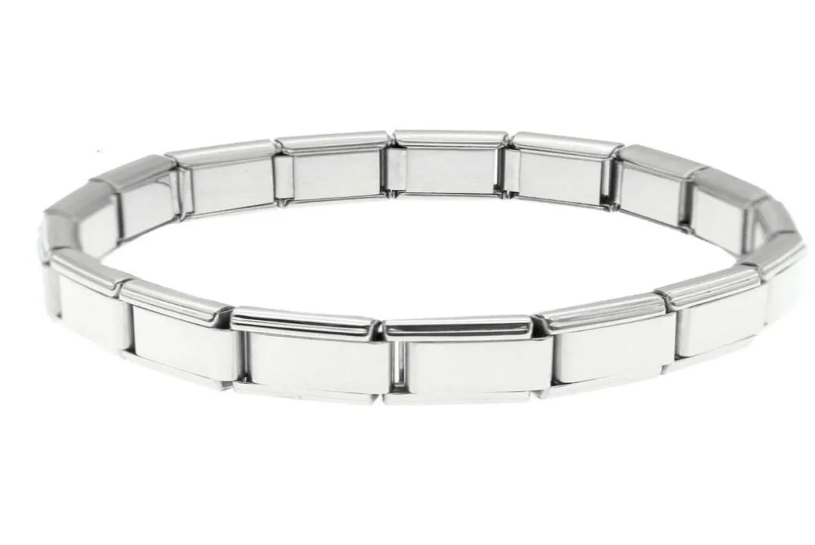 Bracelets modulaires en acier de liaison italienne 18pcs Bracelet de charme italien19152562823