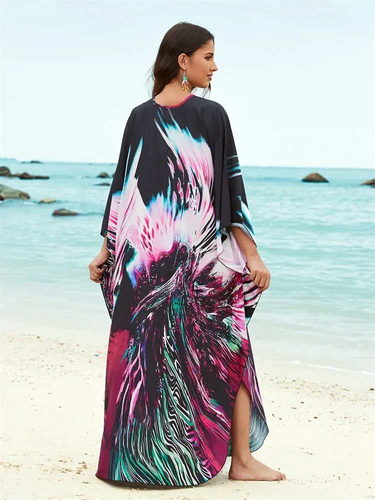 chinese dress ladies Women's Summer Trendy & Casual Loose Versatile Kaftan Dress – Eva Trends main image 1