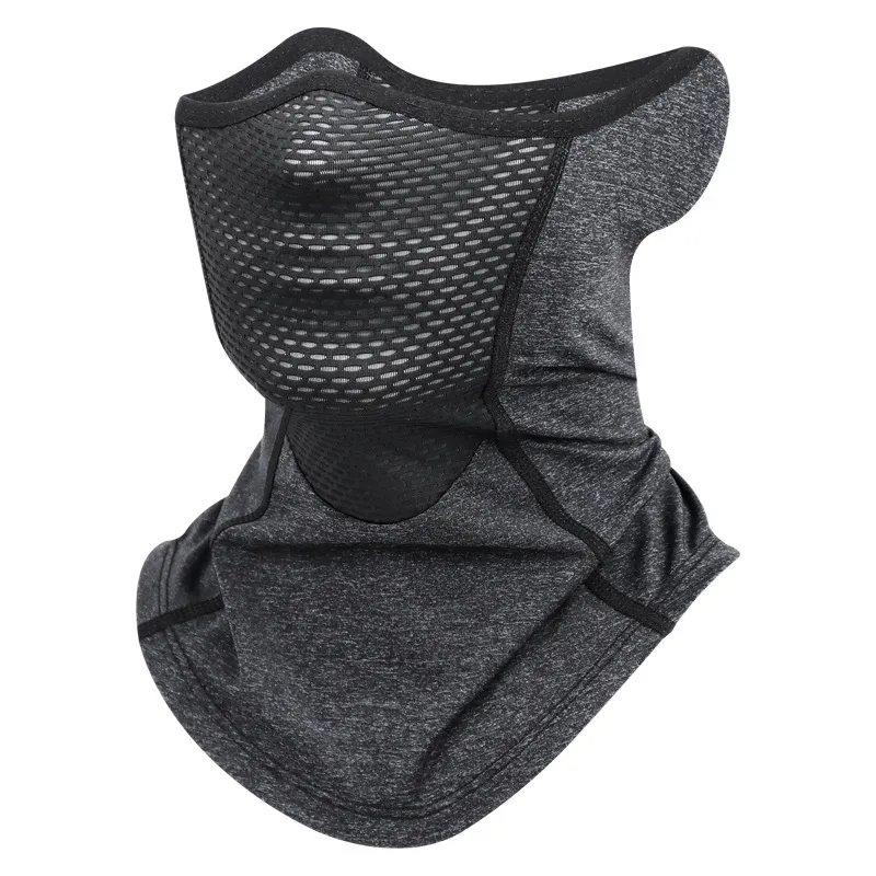 Plain Black Balaclava Neck Gaiter - Reversible, Breathable Face Mask For Sports & Outdoor