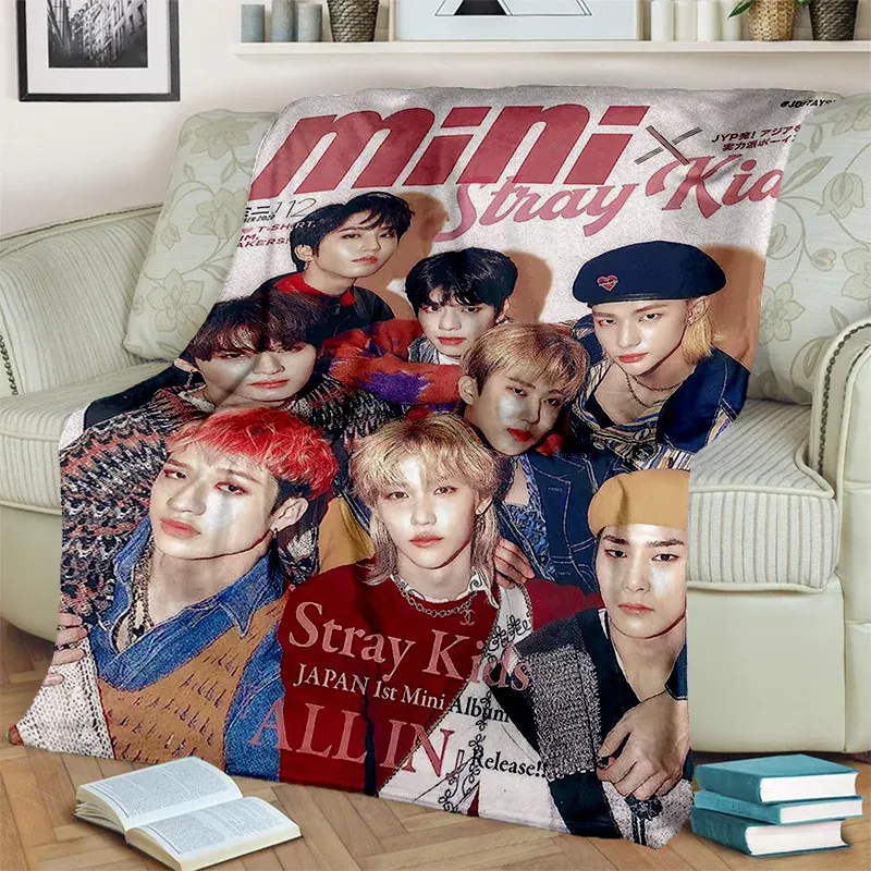 Korean Sofa Bed Throw Cover 3D Kpop Stray Kids Korea Singer