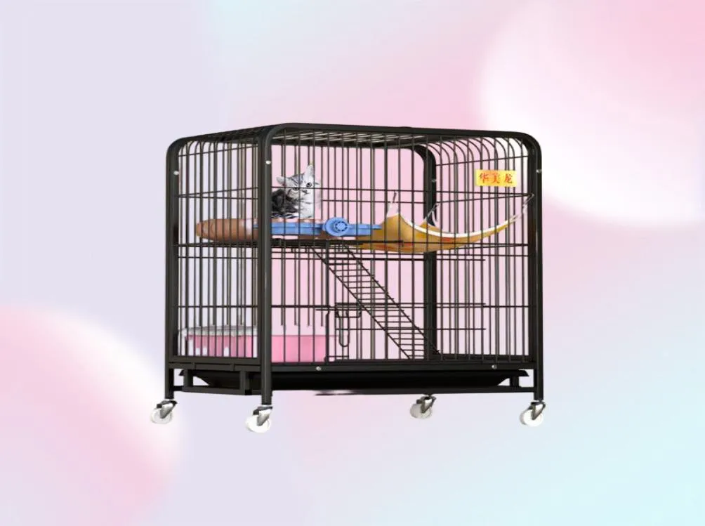 Cat Carrierscrates Houses Super Large Square Tube Cage Villa 3 Schicht Doppelhaus Haushaltsklettern Rahmen Indoor Haustier Accessori4673447