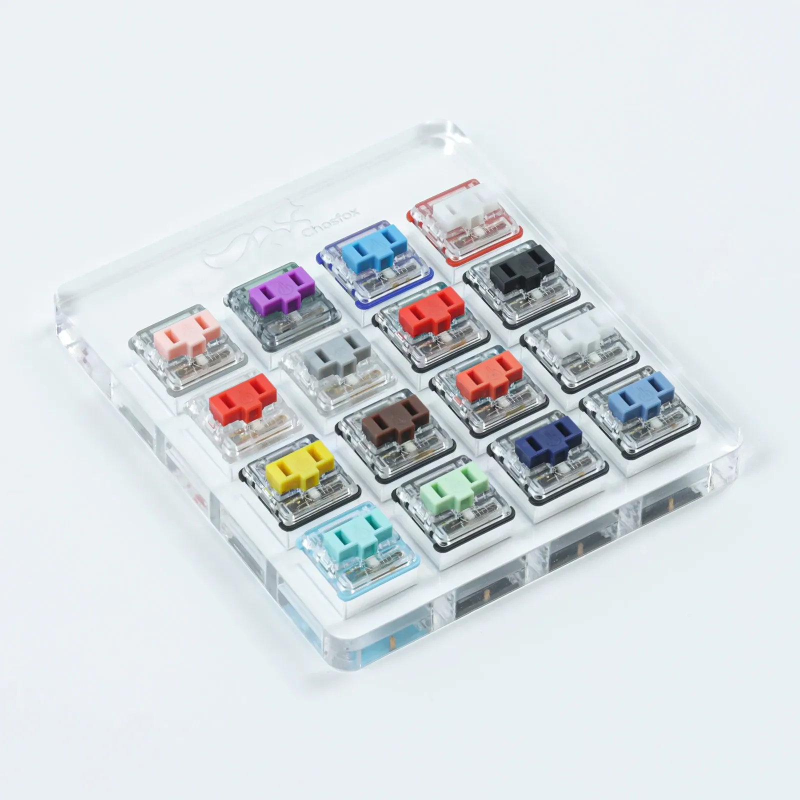 アクセサリー16pcs Kailh lowprofil Chocスイッチ1350 RGB forキーボードクリスタルレッドプロペールブルーピンクロビンシルバー茶色の白い黄色オレンジ