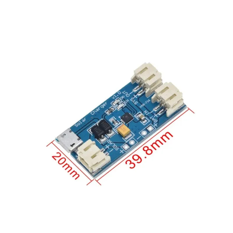 2024 Mini Solar Lipo Charger Board CN3065 Lithium Battery Charge Chip d'application Kit d'application MODULE DE CARCE DE CARCHÉ