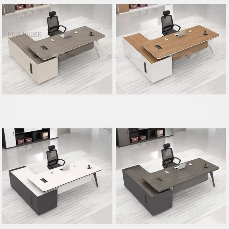 Móveis de escritório minimalista O escritório de luxo da mesa do chefe de mesa conjunto Gerente Gerente Mesas de Chefe Single Modern Grande Tabela Executiva H