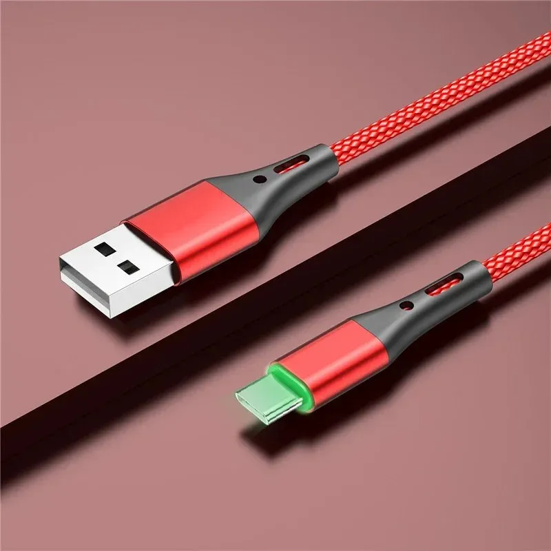 2024 3A MICRO USB-kablar Snabbladdningsdatas 0,5-3m för Xiaomi Redmi 4x Huawei-tillbehör för mobiltelefoner Microusb Charger Cable för