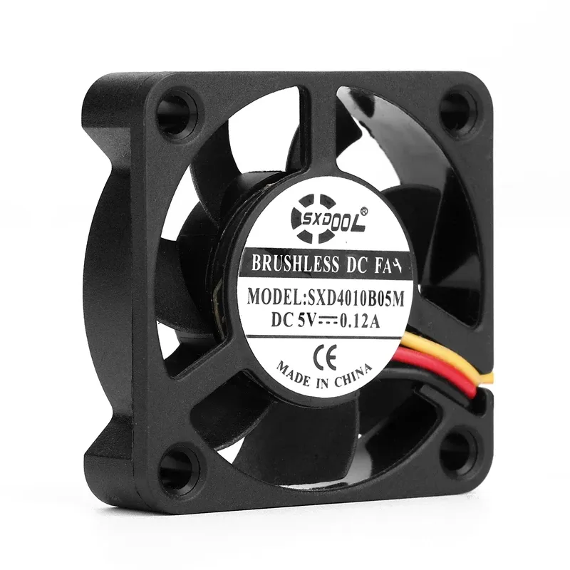 Kylning 2st Dual Ball 4cm Cooling Fan 40mm 40x40x10mm 4010 3pin 5V DC Brushless High Quality Cooling Fan