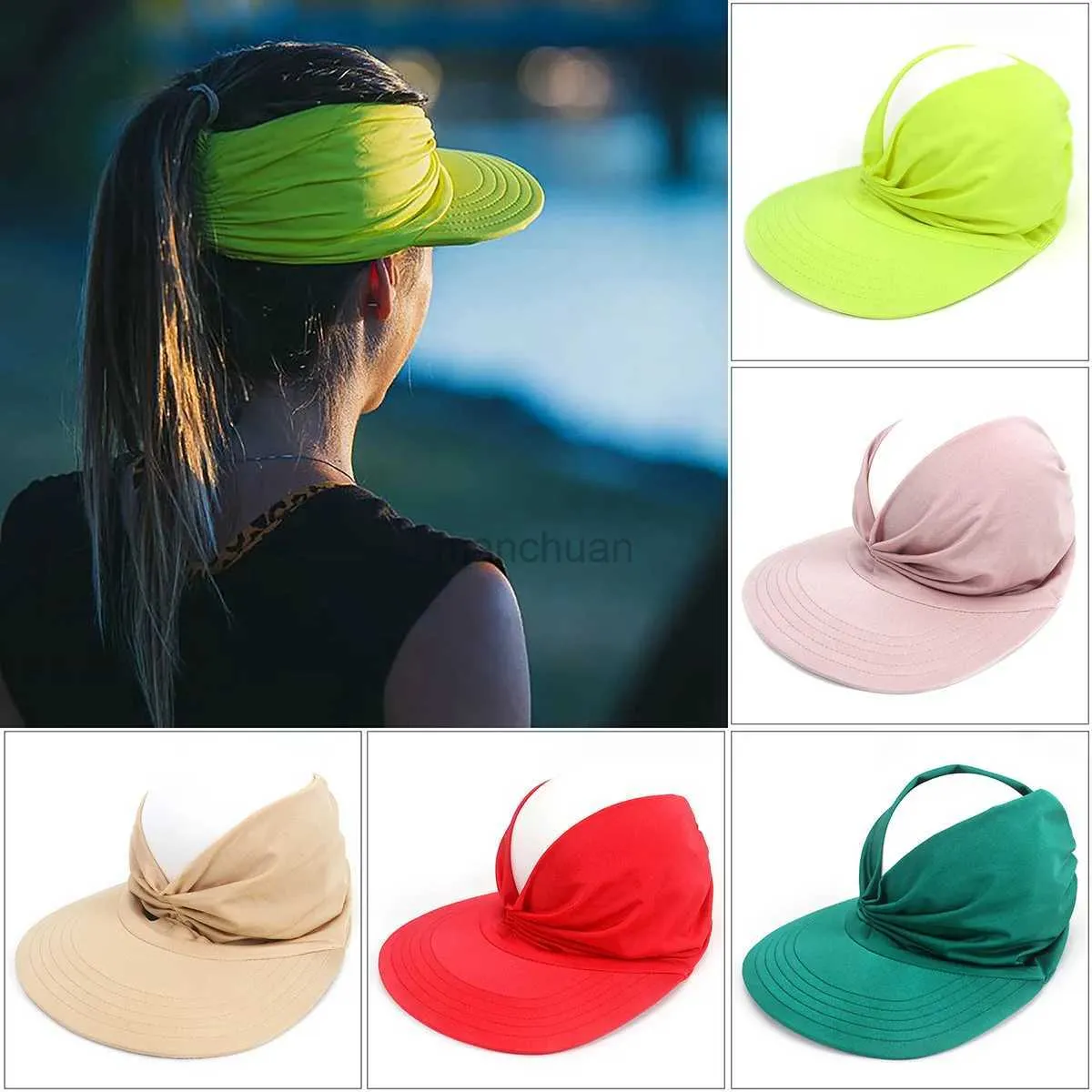 Visorlar Ball Caps Yeni Kadınlar Yaz Güneş Şapkası Moda Alacak kuyruğu Plaj Kapağı Bayanlar Açık Güneş Visor Şapkası 24412