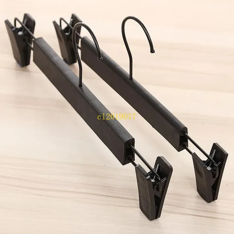 Plastic Black Hanger For Lingerie Underwear Anti-skidding Clothing Pants Skirt Clip Hangers Rack