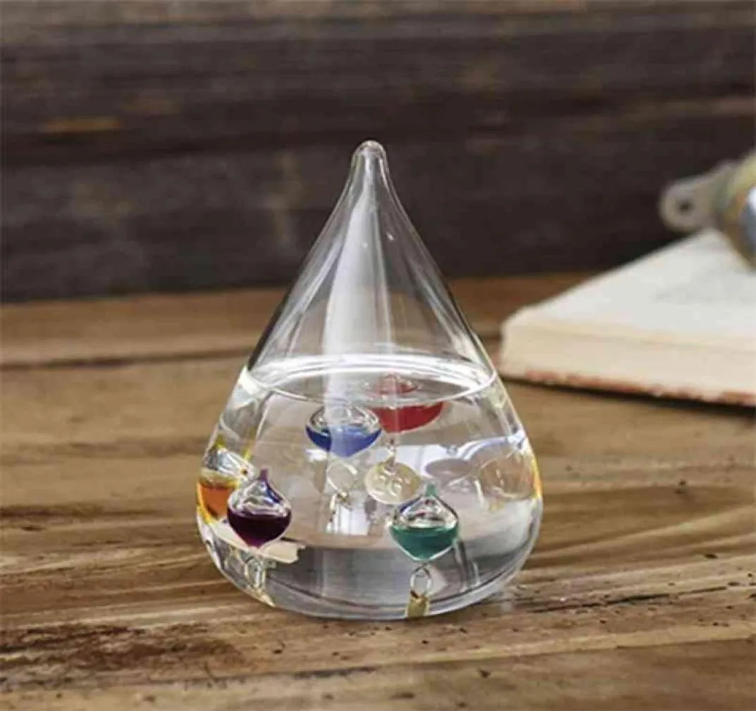 Galileo Thermometer Water Drop Weather Prognos Bottle Creative Decoration 2108114599701