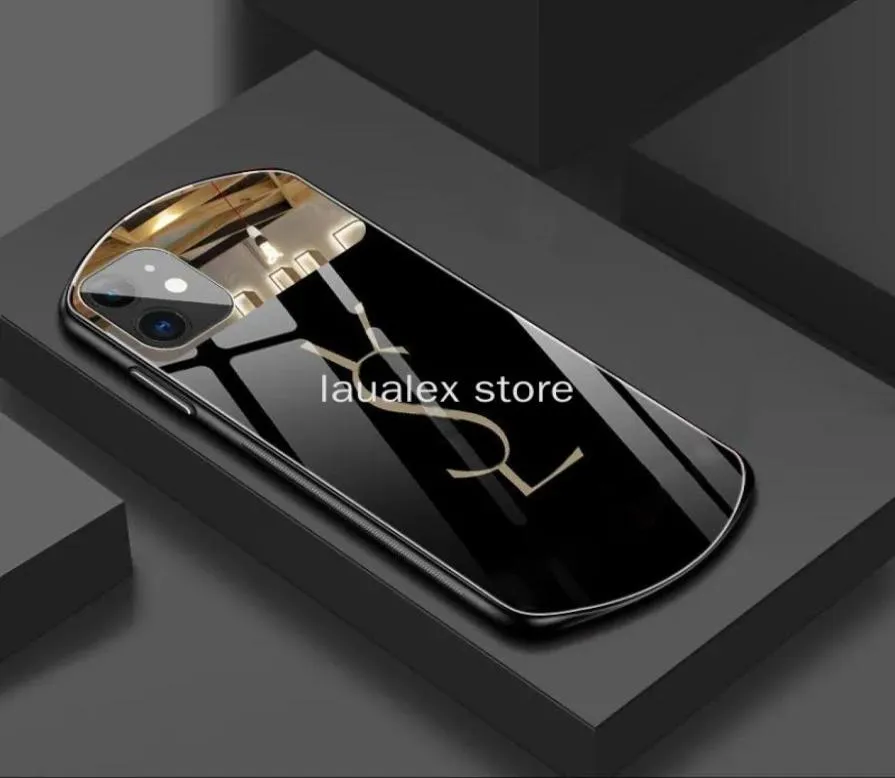 Lüks Desginer Ayna Makyaj Temsilli Cam Telefon Kılıfı İPhone 11 13 12 Pro Max XR X XS 7 8 Artı Geri Koyu Tam Koruyucu ANT9232334