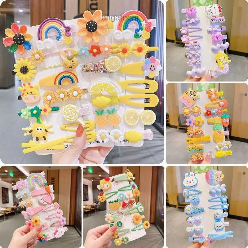 Koreanische Version Kinderhaarclip Cartoon Hair Accessoire Set süße Haare Clip handgefertigt Dopamine Girl Kopfbedeckung