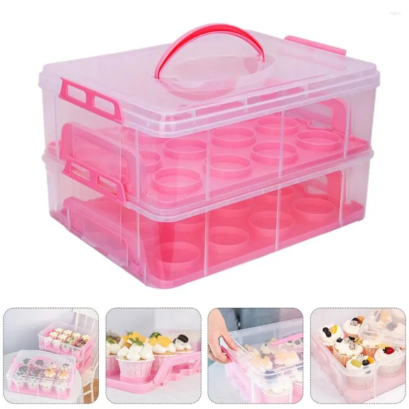 Ta ut containrar Mini Paper Cups Cupcake Box Vacker mat Crisper Muffin Bread Bride Boxes