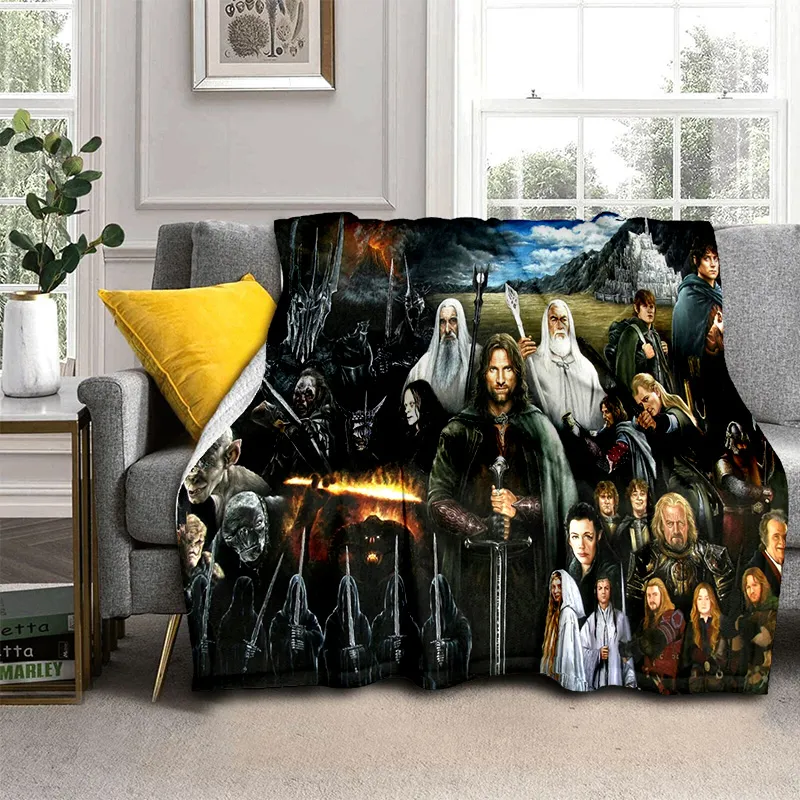 L-Lord of the Rings H-Hobbit HD Blanket,Soft Throw Blanket for Home Bedroom Bed Sofa Picnic Travel Office Cover Blanket Kids 3D