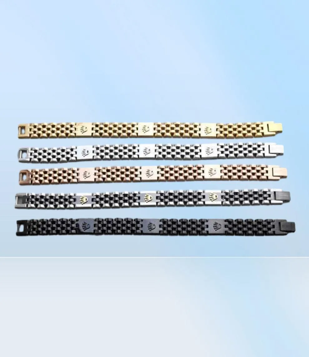 Speedometro alla moda di lusso uomini Bracciale Bracciale Bracciale Uomini corona a catena oro Bracciale per guardare gli accessori per gioielli 2595627