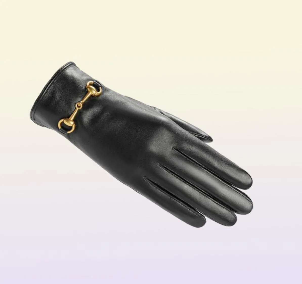 Cinq doigts gants classiques dames girls Designer Leather Metal Punk punk hiver tactile chaud tactile cadeau3932380