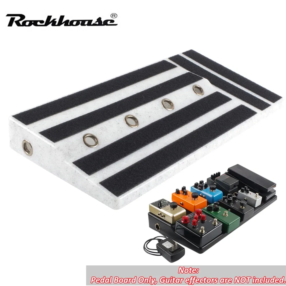 Cables Rockhouse RPB1BK Guitar Effects Pedal Board Sturdy PE Plastic Guitar Pedalboard Case with Sticking Tape Guitar Pedals Accessory