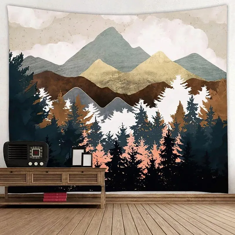 Tapestries Landscape Forest Background Cloth Fashion Home Simple Atmosphere Decoration Supplies Hanging Living Room Bedroom Tapestry