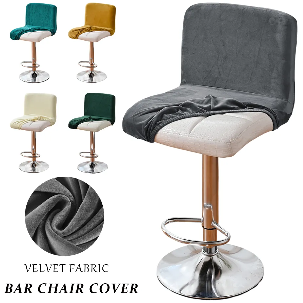Super Velvet Bar Stool Cover Cover растягивается поясничное кресло для сиденья для столовой для столовой отель Banquet Club Home Decor Covers