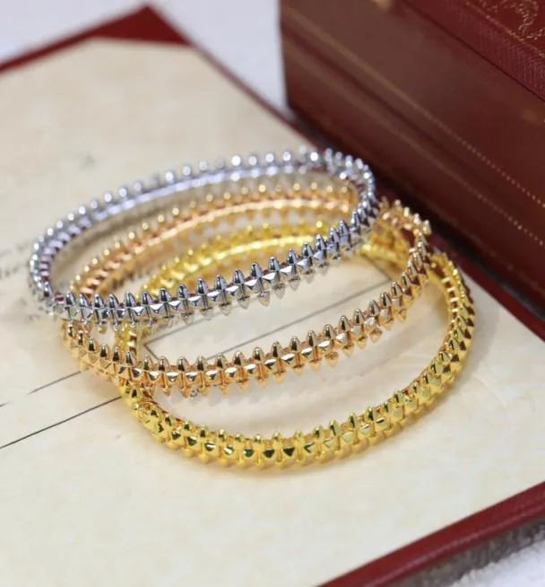 Bangle della serie Clash 18 K Gold Never Fade Gioielli ufficiali di alta qualità di marca di lusso braccialetti classici Bracciale più alto 2798330