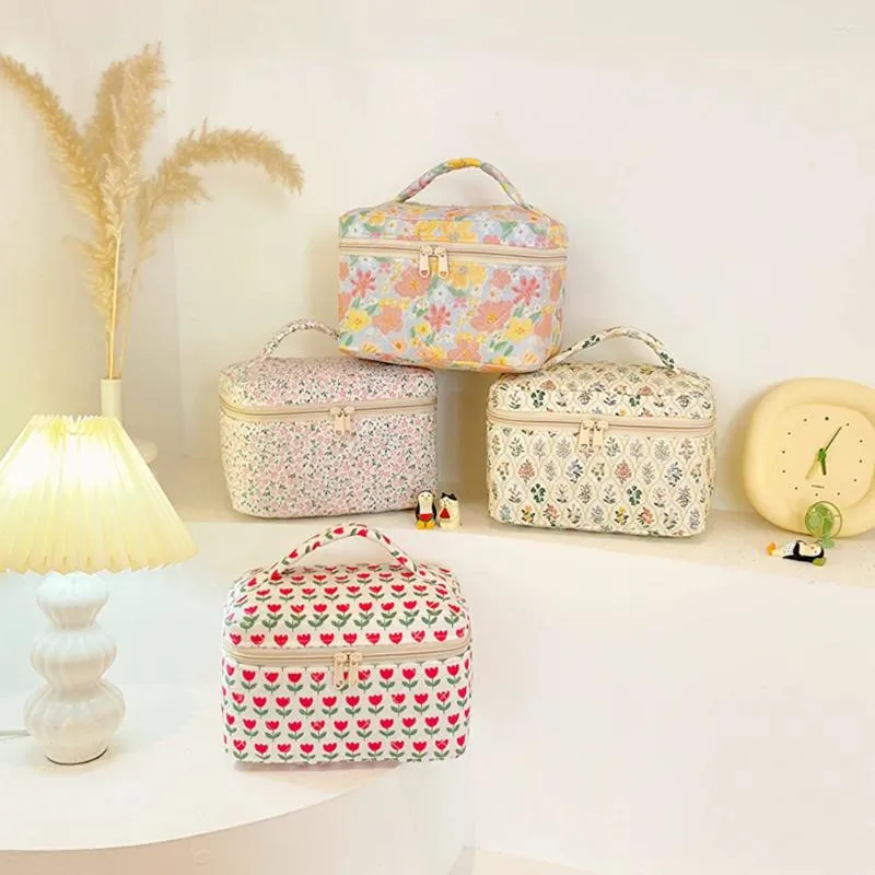 Bolsa de bolsas de cosméticos Bolsa Bolsa de ombro de ombro de grande capacidade Algodão FashionalBe armazenamento simples feminino Shoppper