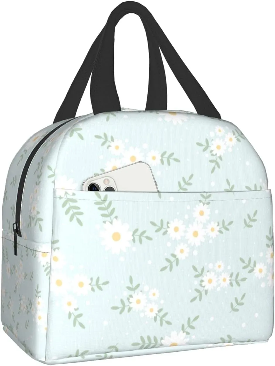 Daisy Flower Blue Isolle Isoled Bag Protable Térmico Cooler