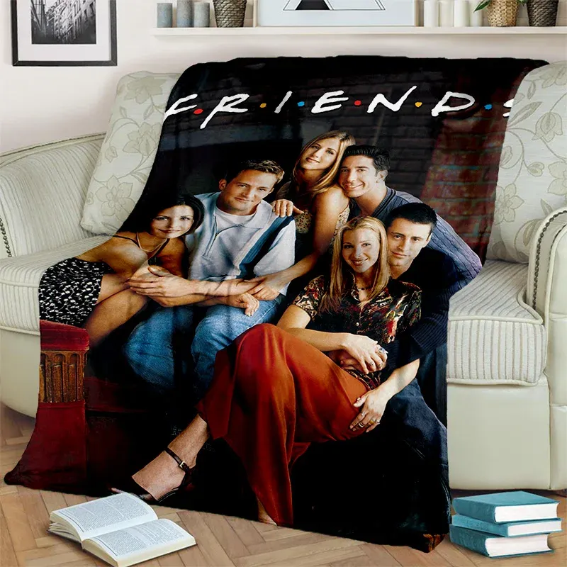 HD Classics TV Friends 3D baskı battaniyesi, ev yatak odası yatak kanepesi için yumuşak atış battaniyesi piknik seyahat ofisi kapağı battaniye çocuklar