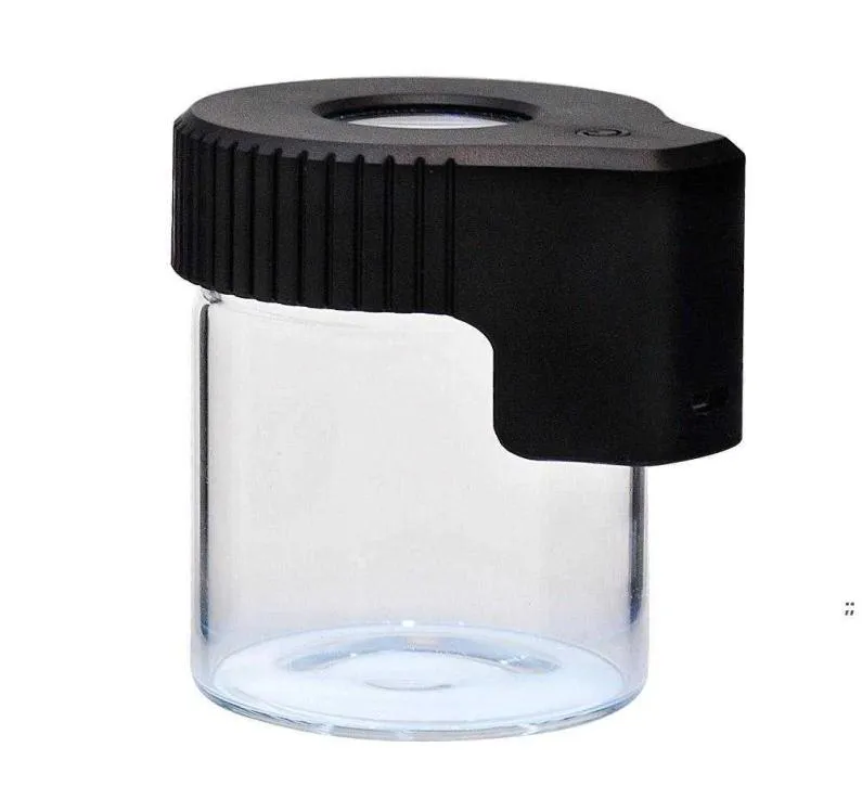 LED vergrotende voorraad pot Jar mag vergroten bekijken Container glas opbergdoos