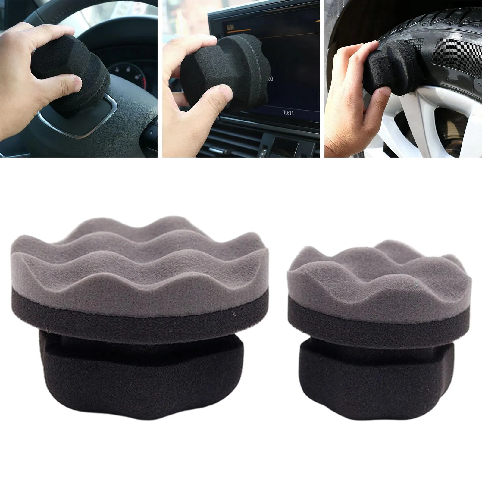 Automatische Wachskissen Schwamm Soft Backing Pad Polierer Polierkissenhandbuch für Autobohrer