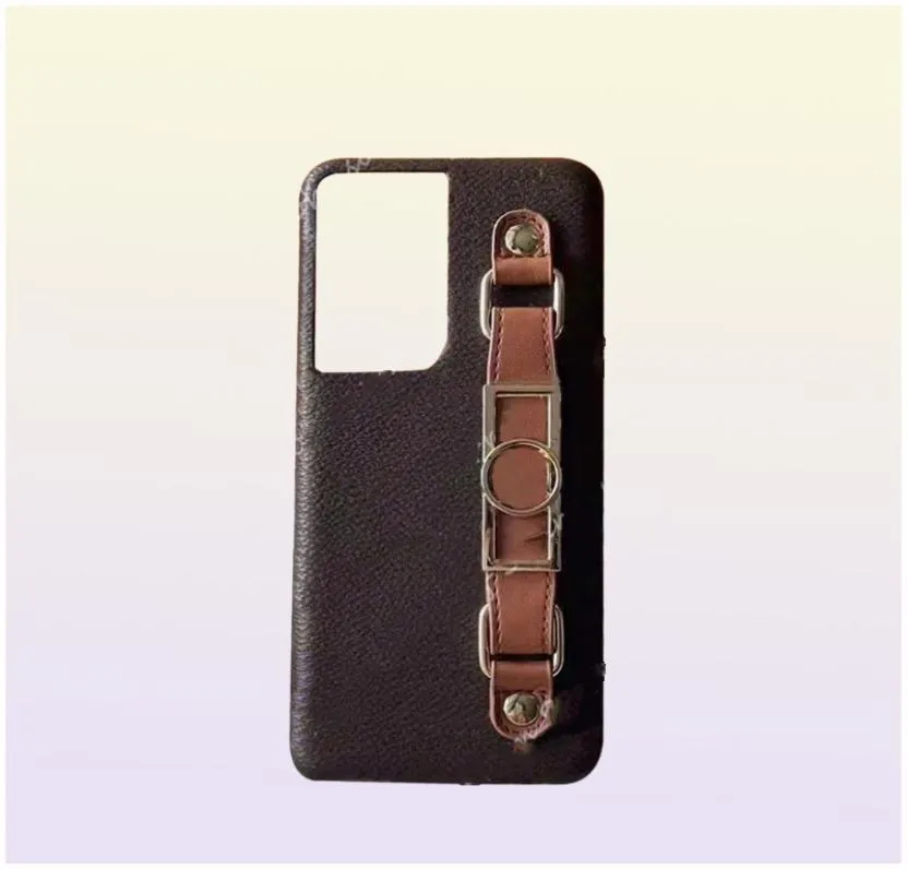 Mooie lederen kaarthouder Riemtje Wallet Designer Telefoonhoesjes voor Samsung Galaxy S10 S20 S21 S22 S105G Note 10 20 21 22 Plus ULT7409356