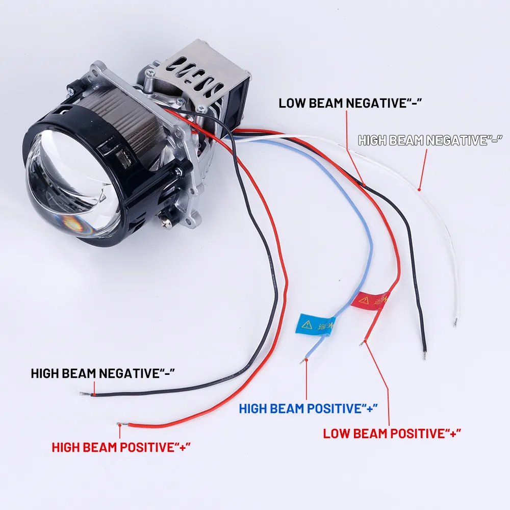 0'' Bi-LED Projector Lenses Laser LED Lights for Cars Hella 3R G5 ...