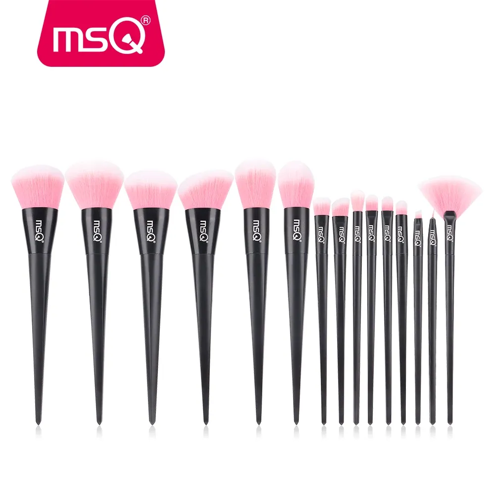 Shadow MSQ 15PCS Brushes de maquillage Set Foundation professionnelle Powder Power Félien de fard à lèvres Brosse de maquillage