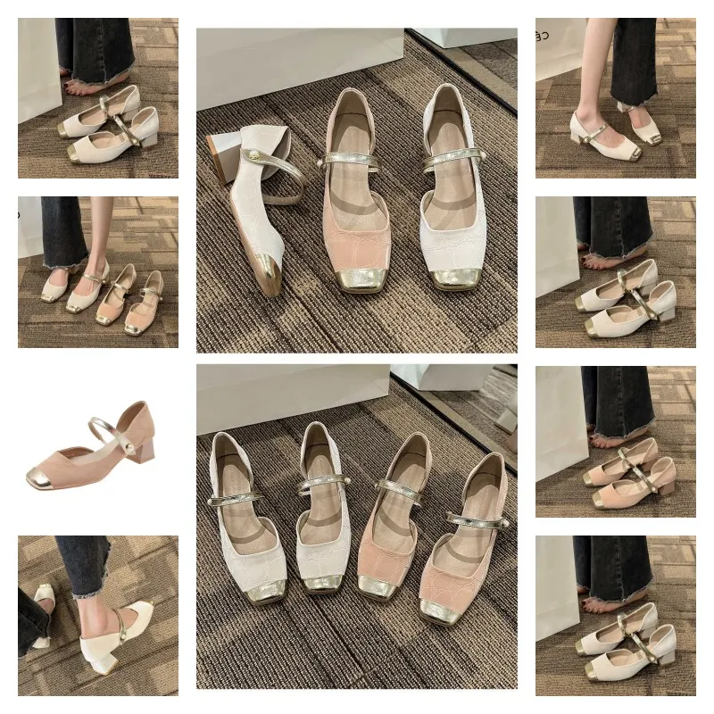 Buty czerwonej sukienki designerskie obcasy slingback pump kobiet płótno tweed letni koza kozia grosgrain luksusowe sandały z tyłu