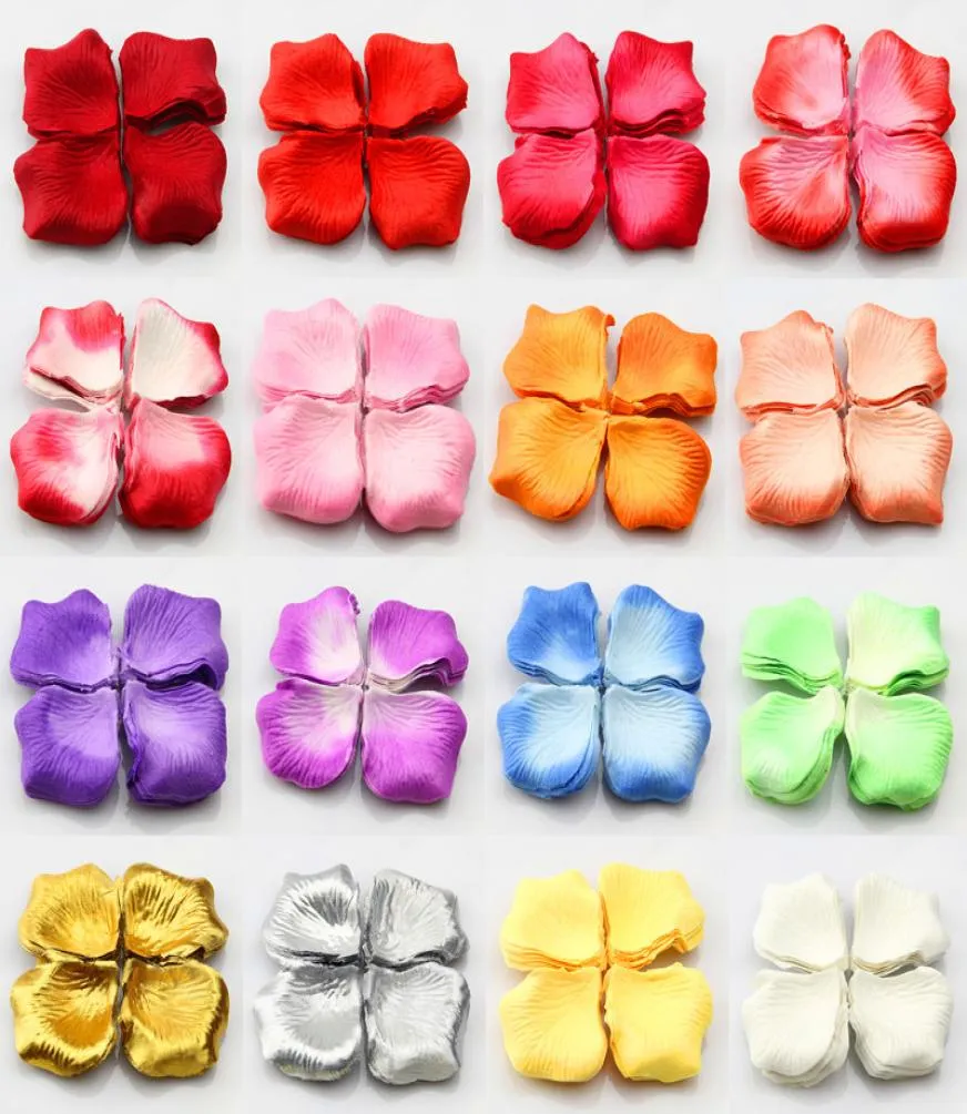 Whole Artificial Silk Flowers Wedding Flowers Rose Petals 100pcsbag Valentine039s Favor Party Table Carpet Decorations2782445