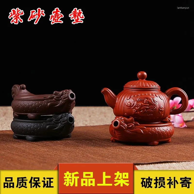 Plateaux de thé en pot portant le coussin de sable violet tasse de tasse de tasse de tasse de santé et accessoires de bon augure