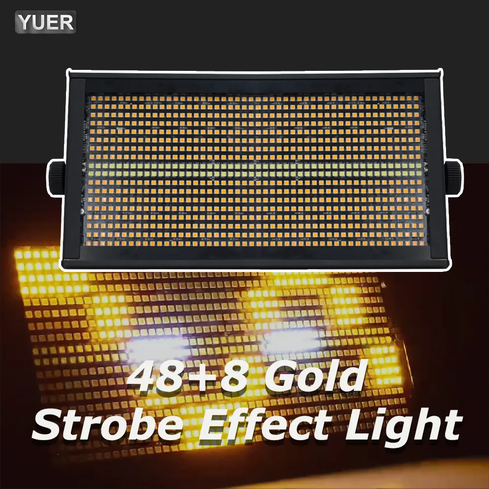 Strobe LED 48+8 Segment Gold DMX512 Stage Lighting Washer Effect 40W ...