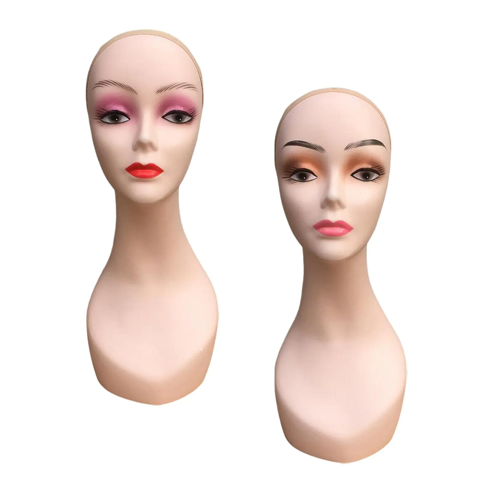 Vrouwen mannequin hoofd duurzame vrouwelijke manikin pruik hoofdstandaard voor hoofddoekjes hoofddeksels met glazen kettingen met sieraden