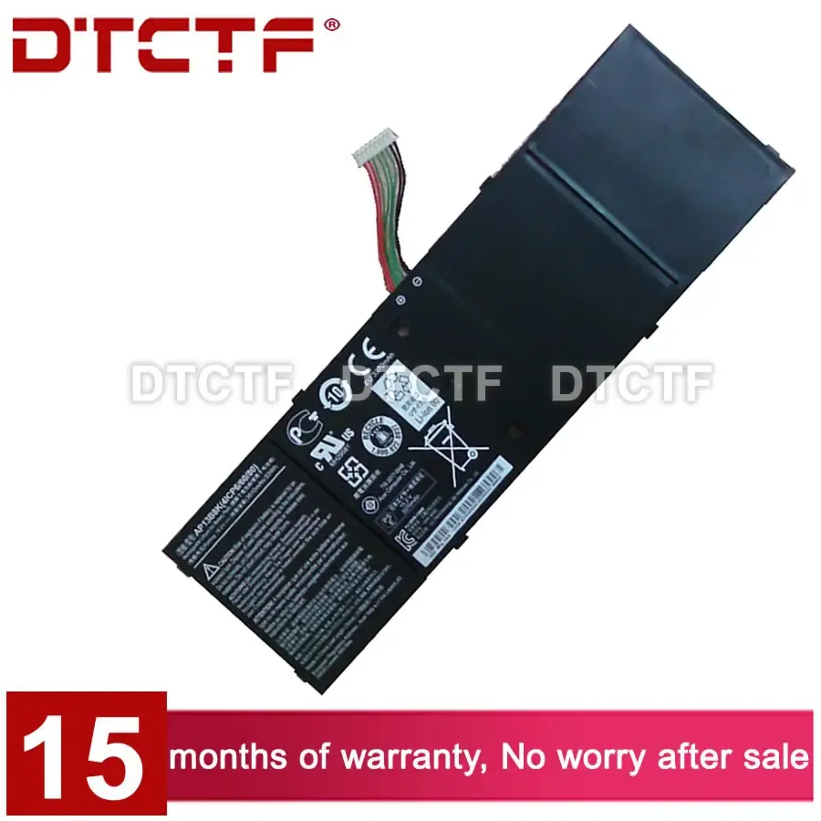 Batterier DTCTF 15V 53WH 3560MAH MODEL AP13B3K AP13B8K Batteri för Acer Aspire R7571 R7571G R7572 V5573PG V7481G LAPTOPT
