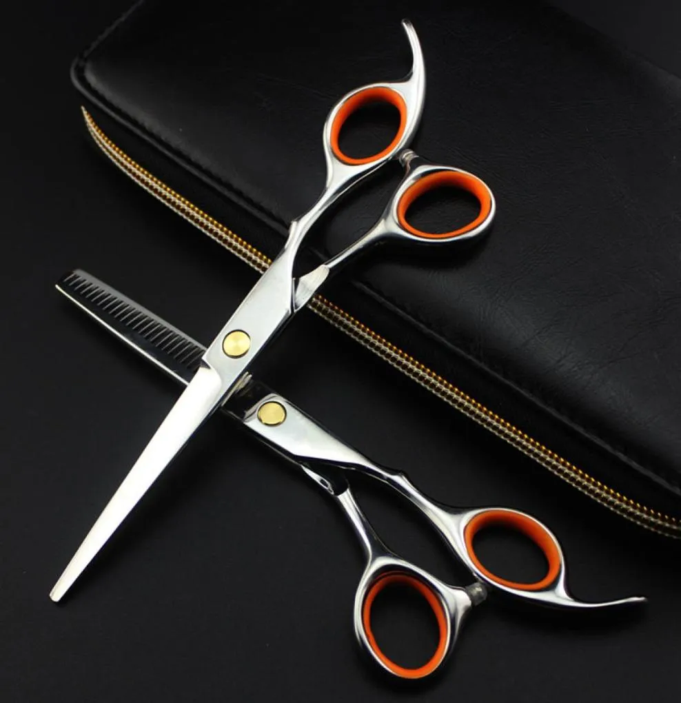 Professional Japan 440C 6 tum hår sax Set Cutting Barber Makas Haircut Hair Scissor Thinning Shears Hairdressing Scissors1669096