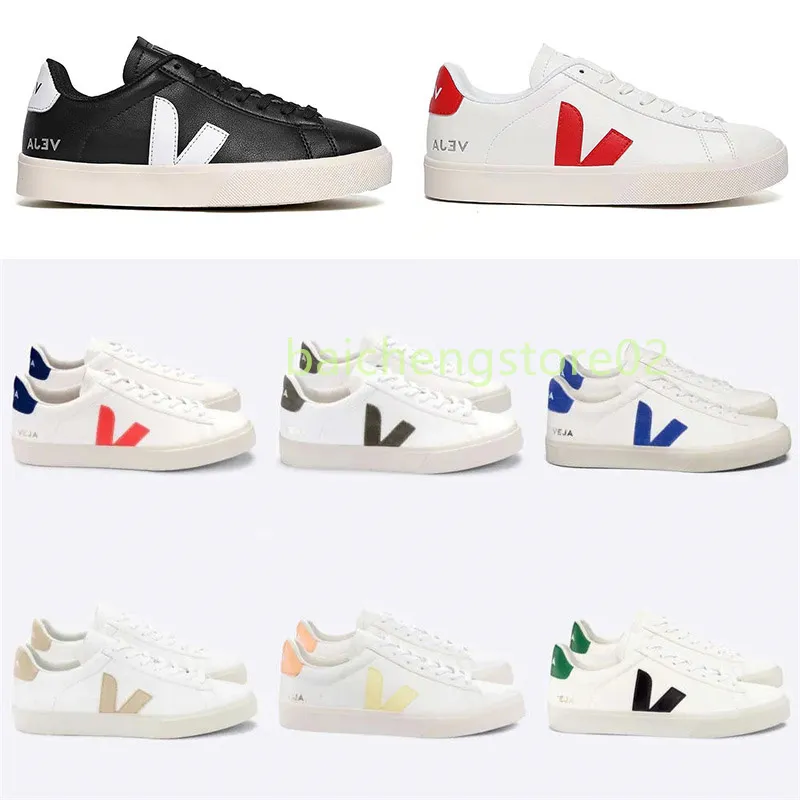 2024 New Shoes French Brazil Green Low-carbon Life V Organic Cotton Flats Platform Sneakers Women Casual Classic White Designer Shoes Mens Loafers 36-45 j2