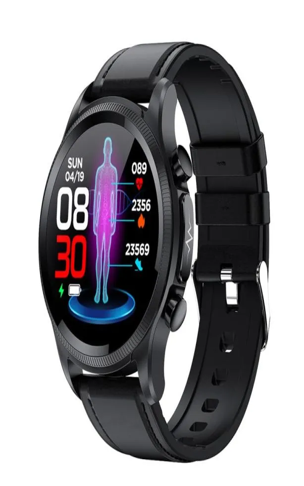 Montres intelligentes cardica sang montre intelligente ECG Surveillance de la pression artérielle Température du corps Smartwatch Men IP68 imperméable Fitn8799625