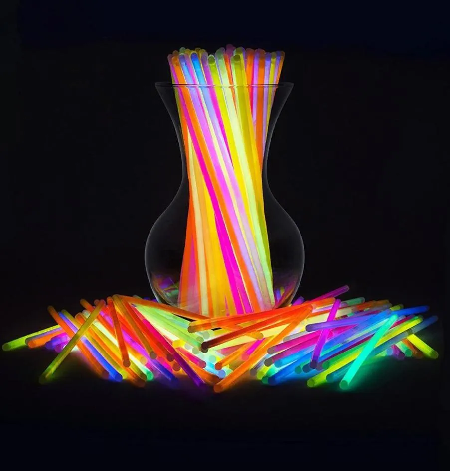 100pcs Glowstick Neon Party Fluorescente Braccialetti Collana Glow in the Dark Neon Sticks Christmas Party Supplies2712053