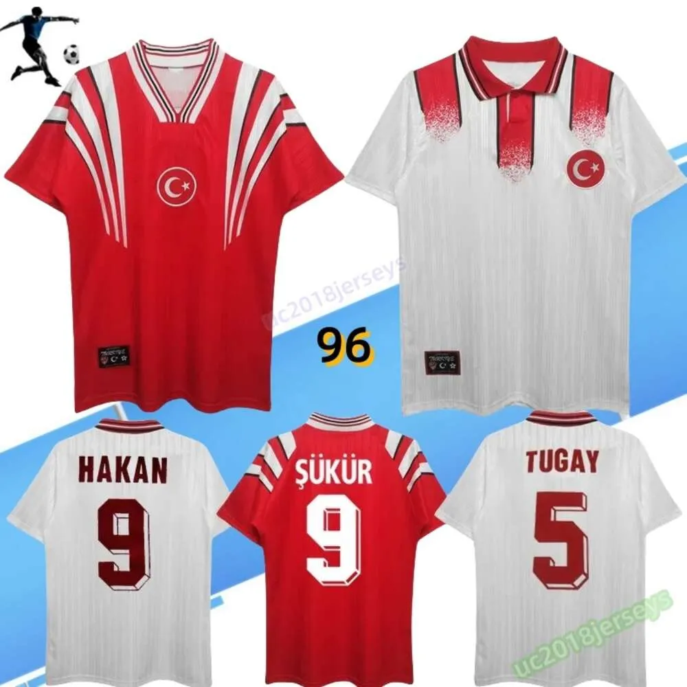 Retro 1996 Maglie da calcio Turchia 96 97 Hakan Sukur Tugay Arif Erdem Vintage Classic Calcio camicie da calcio