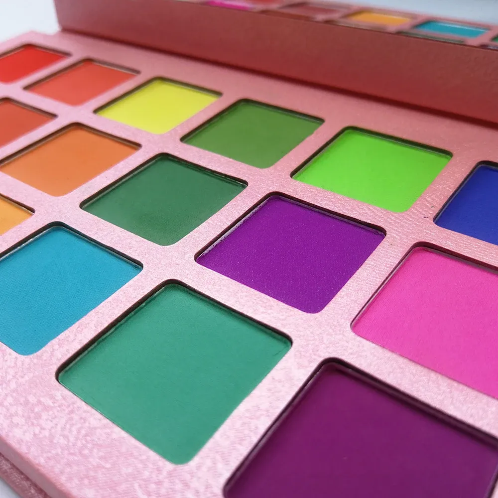 Private Label Summer Best Rainbow Eyeshadow Palettes Matte Shimmer Red Eye Shadow Wholesale Makeup Low MOQ Custom Logo