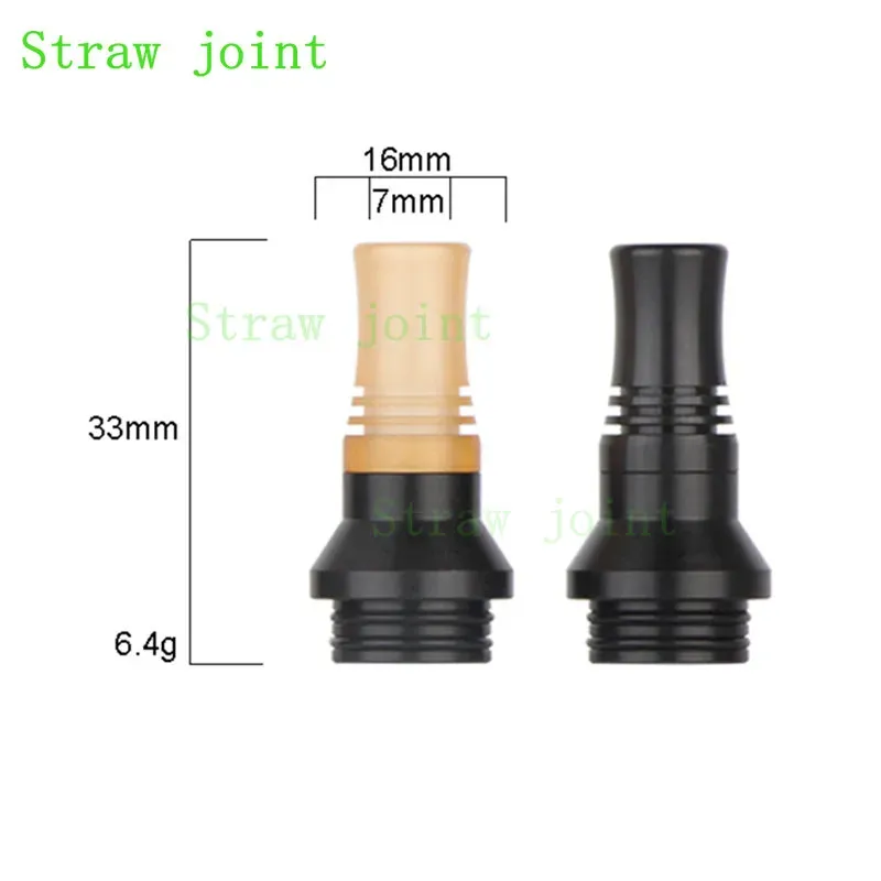 Authentic DRIP TIP 810 510 mtl Straw Joint with 9 Holes POM SS Drip Tips