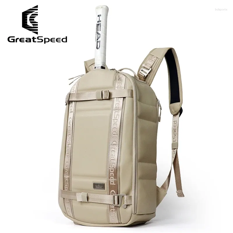 Outdoor Bags Original GreatSpeed 2024 Tennis Racquet Backpack 2-pack Khaki Badminton Padel Squash Bag Adult Teenager Tenis Sport Shoulder