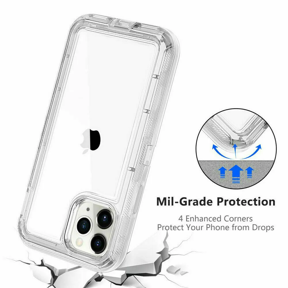 Pour iPhone 15 14 Pro Max 13 12 11 Pro Max XS XR XA Max 6 7 8 Plus transparent défendu amorce de choc.