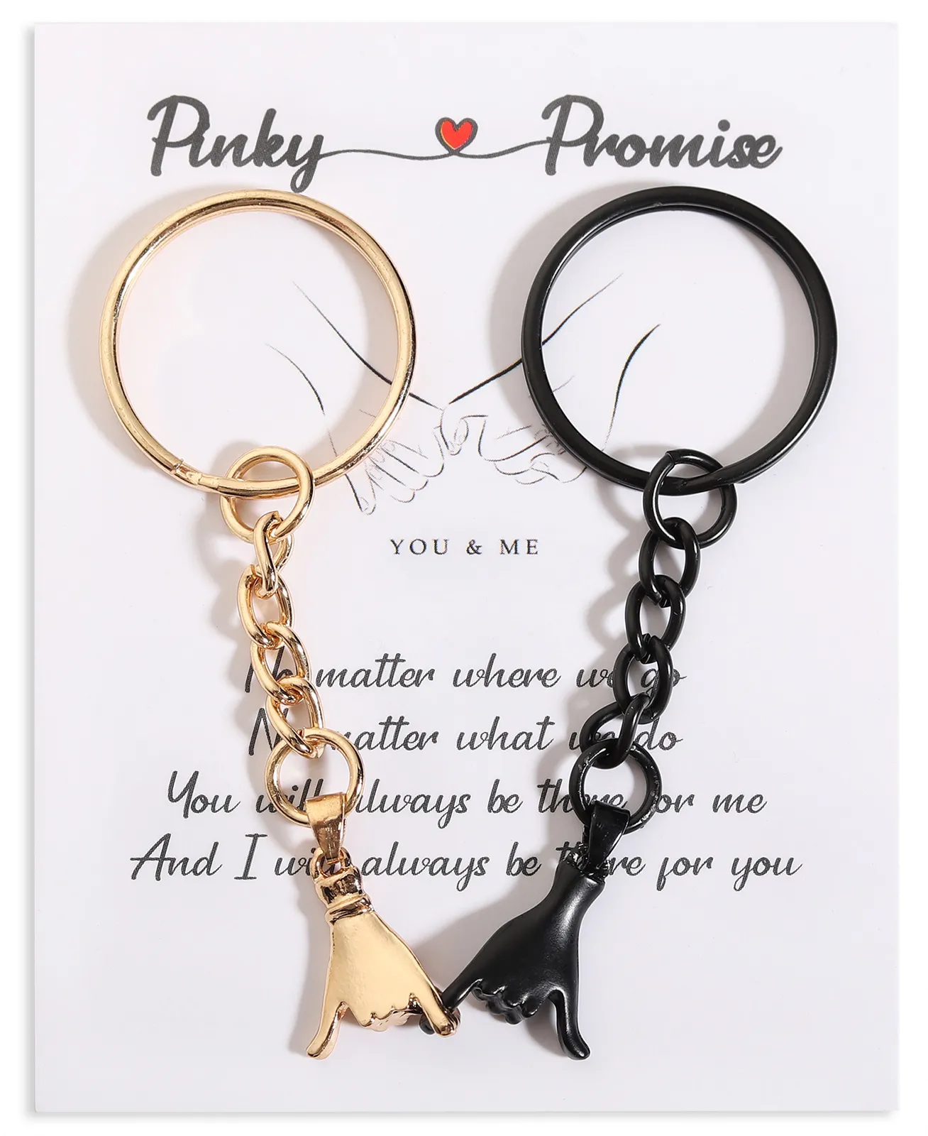 Meilleur ami Keychain Christmas Pinky Promise