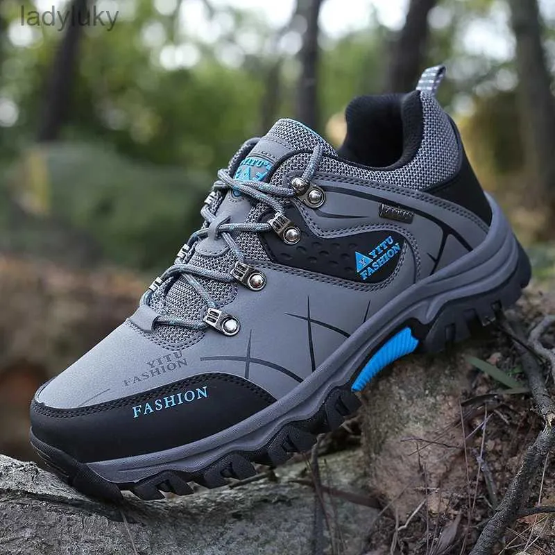 Sportschuhe Sportschuhe Neue Herren Mountaineering -Schuhe Klettern und Wandermänner Leder im Freien Sportschuhe Herren Größe 48 kostenlose Herbst -Lieferschuhe C240412