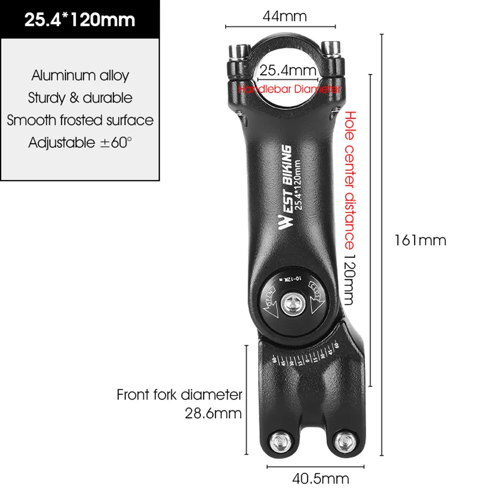 Fork Riser Design Adjustable Bicycle Handlebar Stem Riser 60 Degree Angle Front Fork ...